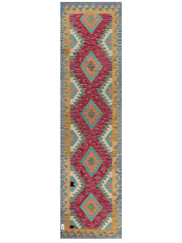 Maimana Afghanistan Kilim Runner - 299 x 79 cm