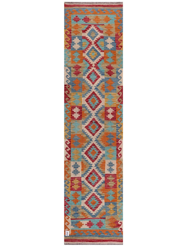 Maimana Afghanistan Kilim Runner - 298 x 73 cm