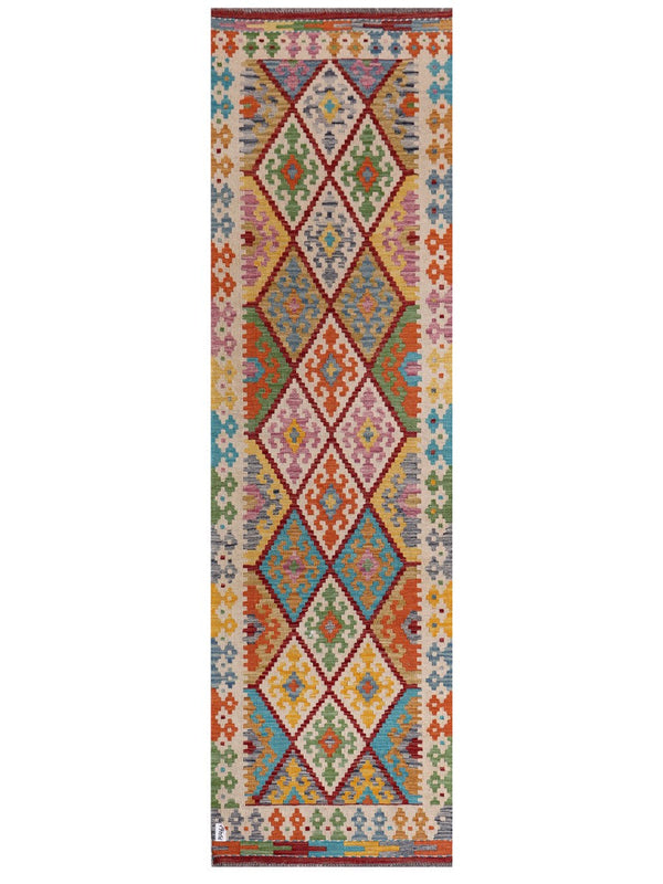Maimana Afghanistan Kilim Runner - 304 x 87 cm