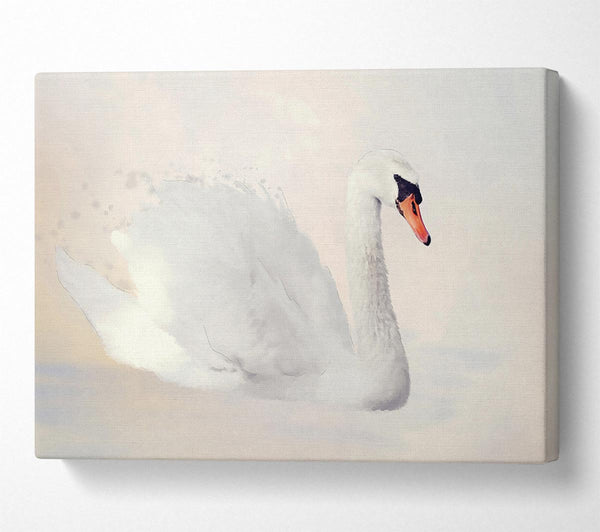  A Canvas Print of Stunning Swan Splash Canvas Wall Art