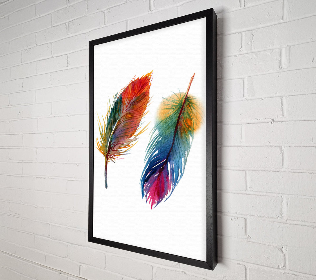 A Canvas Print of Rainbow Feathers Canvas Print