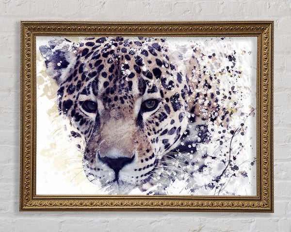 Leopard Splash Framed Print
