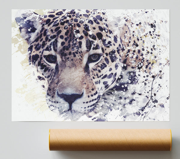 Leopard Splash Poster