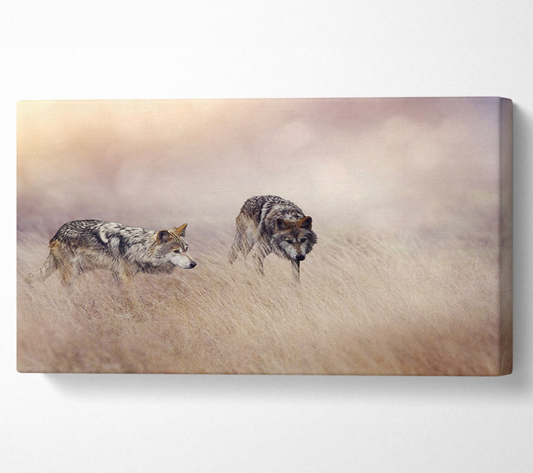  A Canvas Print of Wolf Hunt Canvas Wall Art