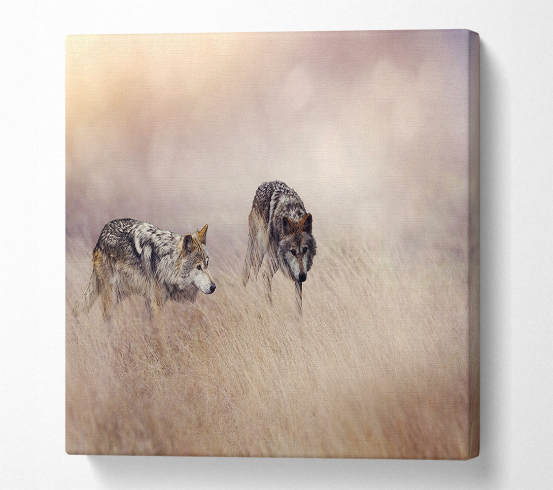  A Canvas Print of Wolf Hunt Canvas Wall Art