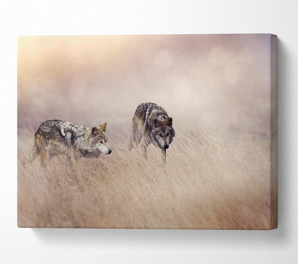  A Canvas Print of Wolf Hunt Canvas Wall Art