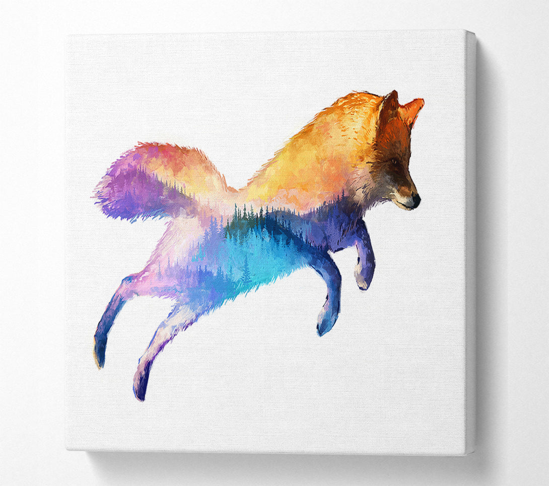  A Canvas Print of Fox Pounce Canvas Art