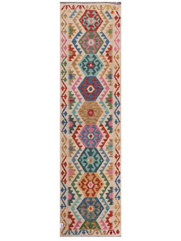 Maimana Afghanistan Kilim Runner - 309 x 82 cm