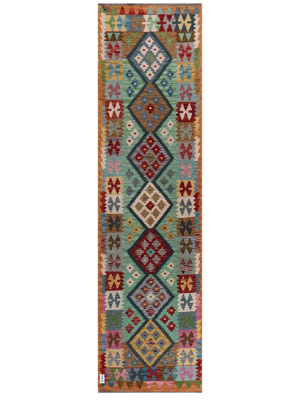 Maimana Afghanistan Kilim Runner - 301 x 82 cm