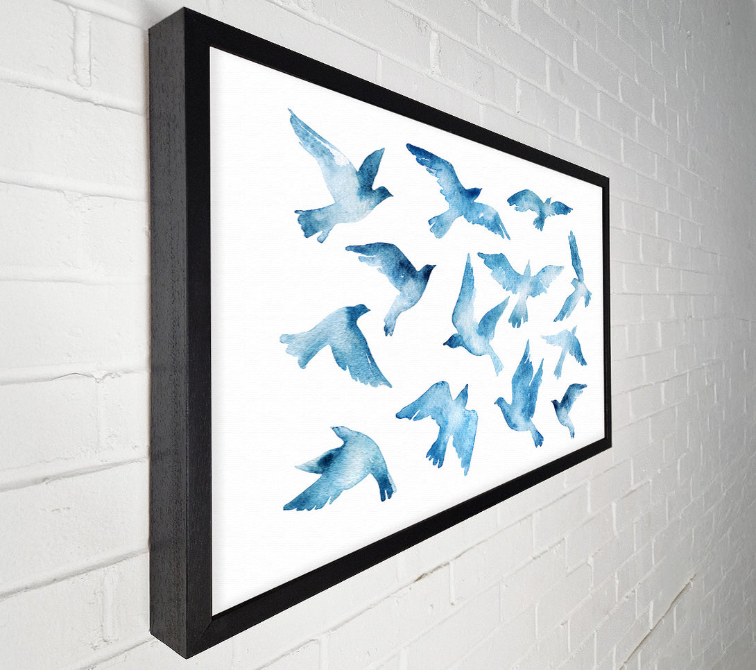  A Canvas Print of Blue Doves Canvas Wall Art