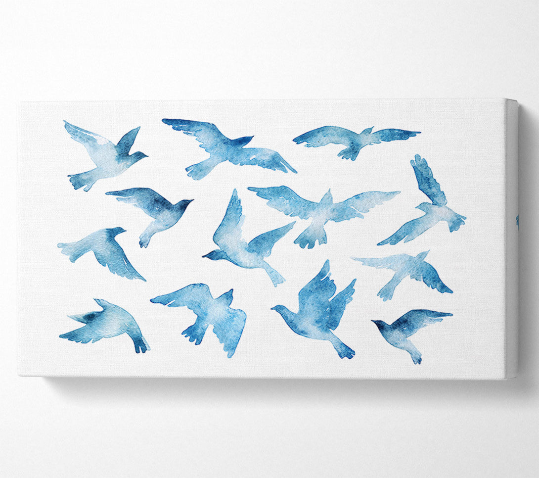  A Canvas Print of Blue Doves Canvas Wall Art