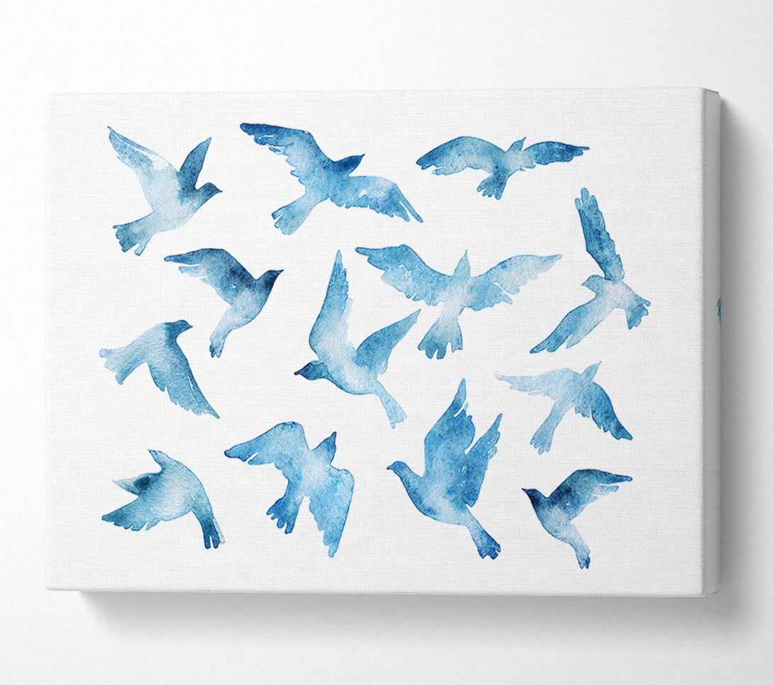  A Canvas Print of Blue Doves Canvas Wall Art