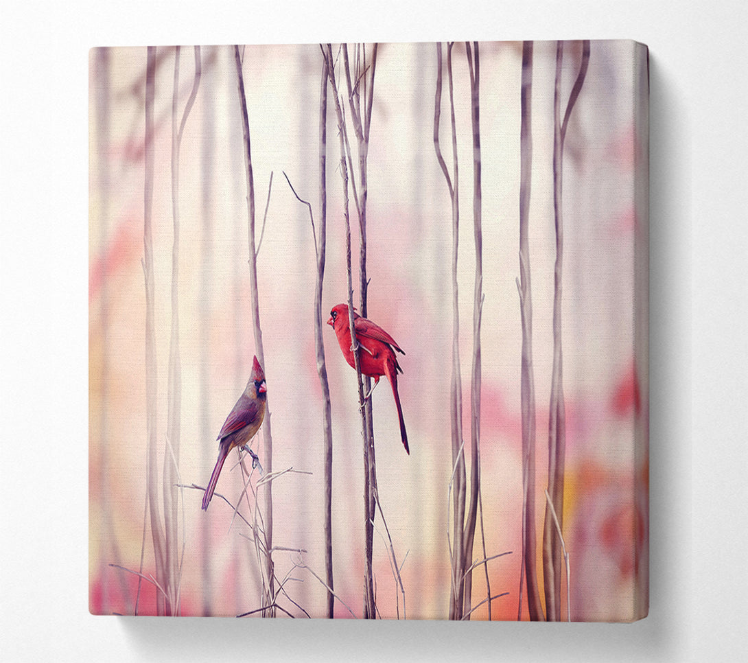  A Canvas Print of Winter Birds Canvas Art
