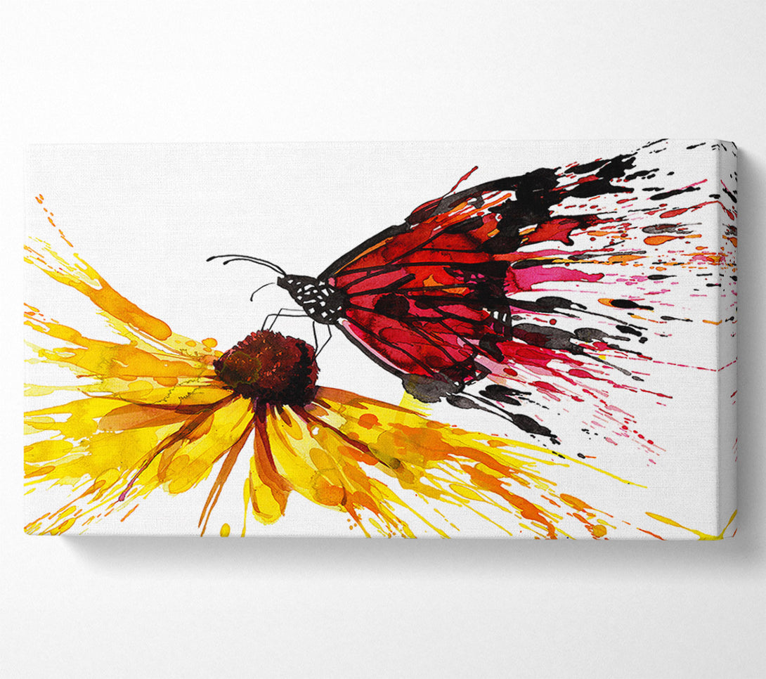  A Canvas Print of Butterfly Flower Canvas Wall Art