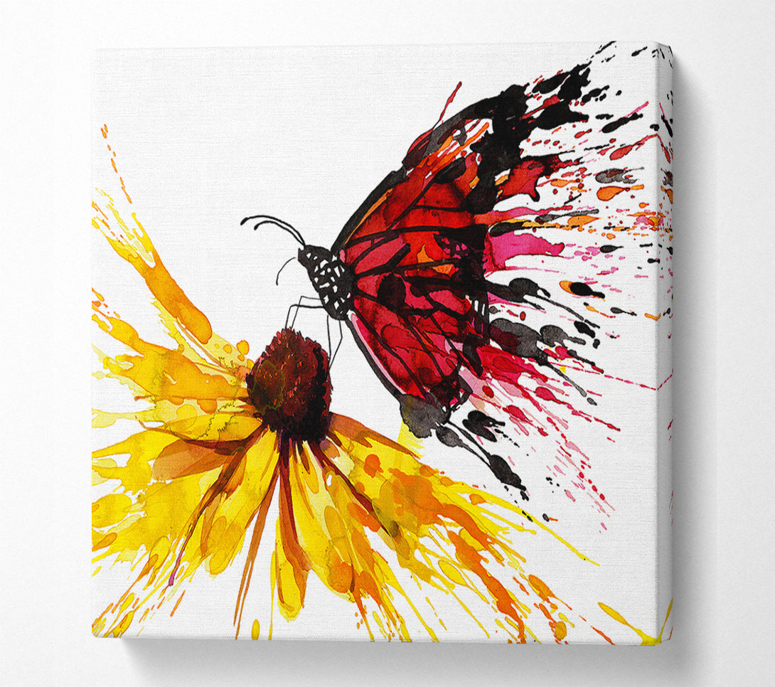  A Canvas Print of Butterfly Flower Canvas Wall Art