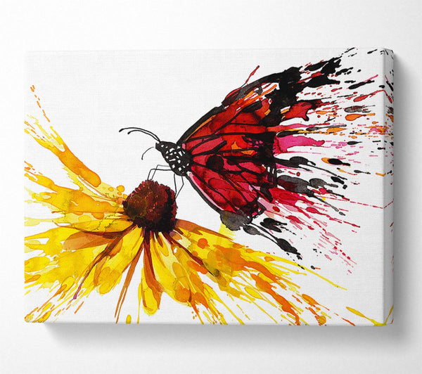  A Canvas Print of Butterfly Flower Canvas Wall Art