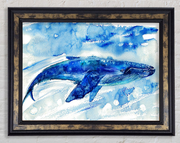 Whale Painting Framed Print