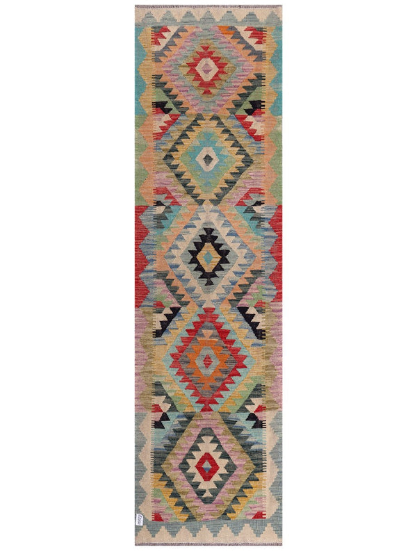 Maimana Afghanistan Kilim Runner - 295 x 82 cm