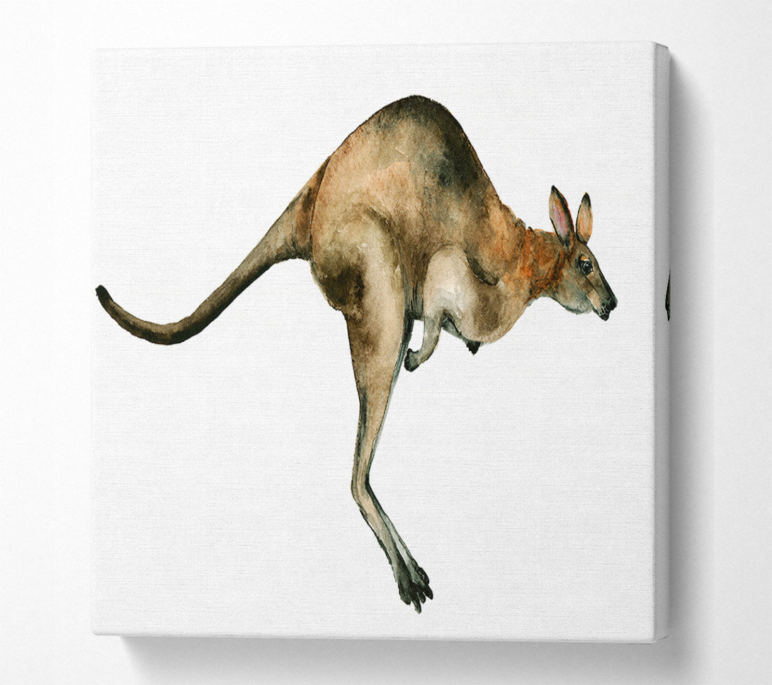  A Canvas Print of Kangaroo Hop Canvas Print