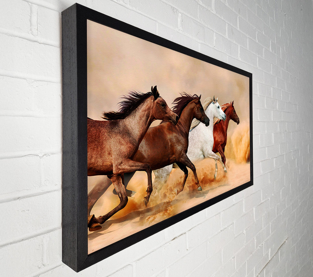  A Canvas Print of Horse Stampede Canvas Art