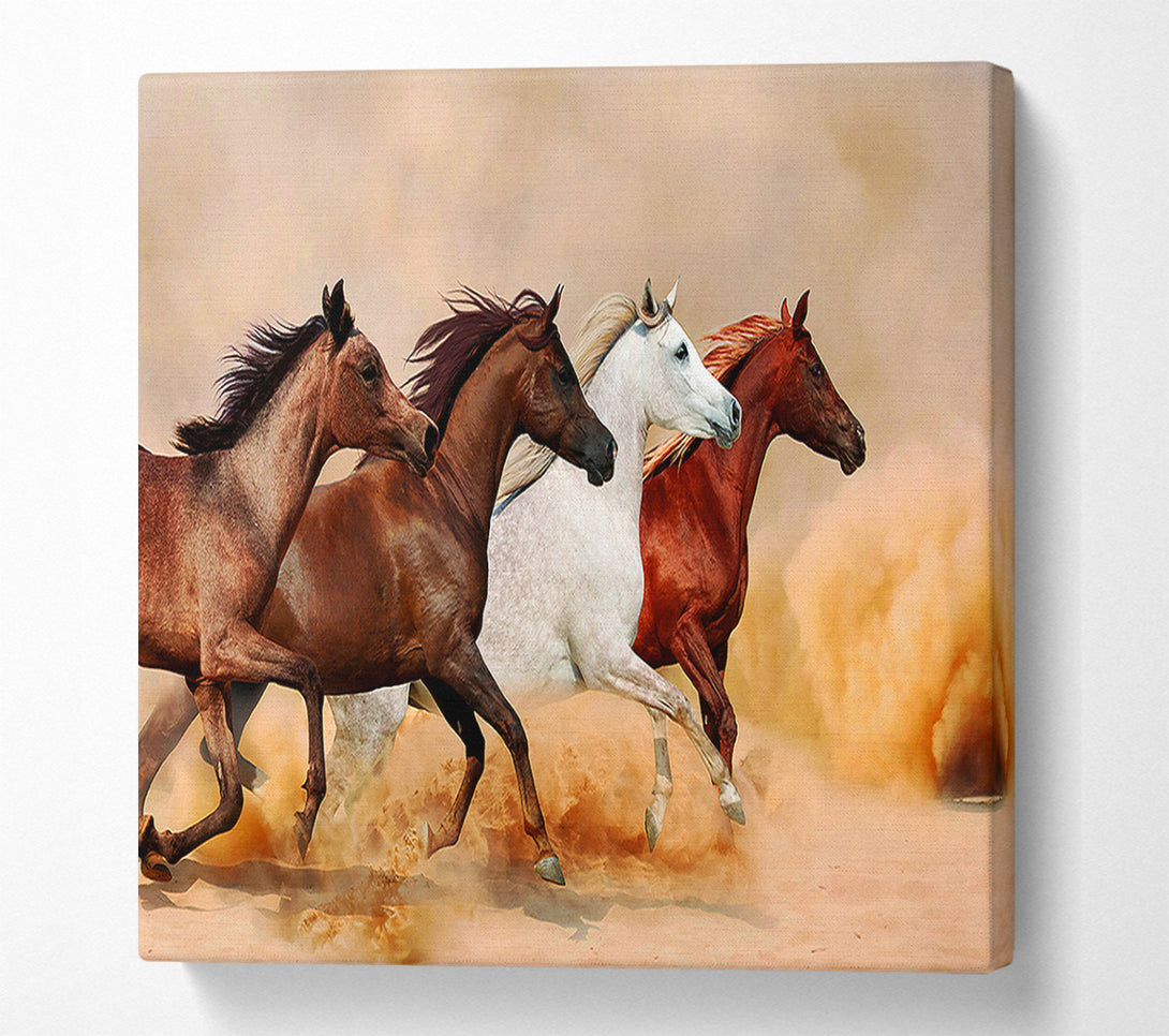  A Canvas Print of Horse Stampede Canvas Art