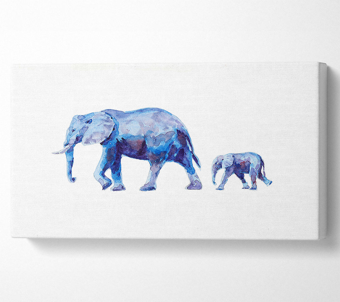  A Canvas Print of Mother and Child Elephant Love Canvas Art
