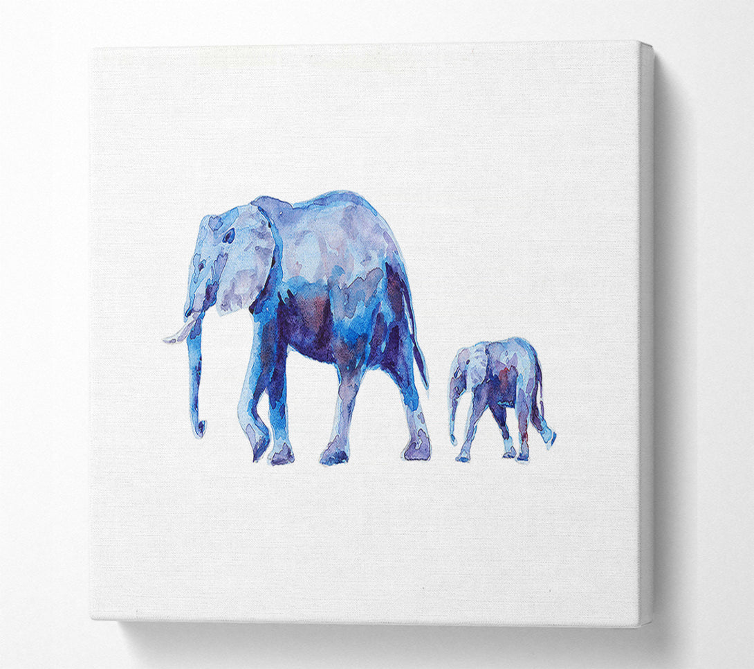  A Canvas Print of Mother and Child Elephant Love Canvas Art