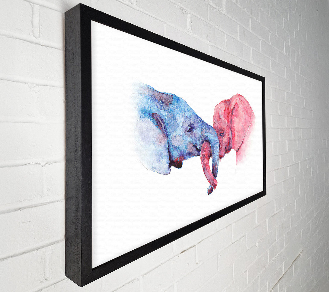  A Canvas Print of Elephant Trunk love Canvas Art