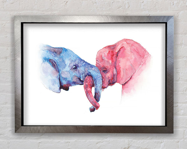 Elephant Trunk love Framed Print