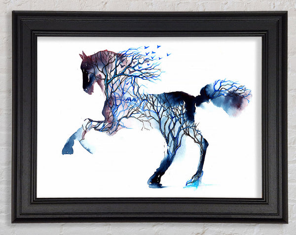 Horse Branches Framed Print