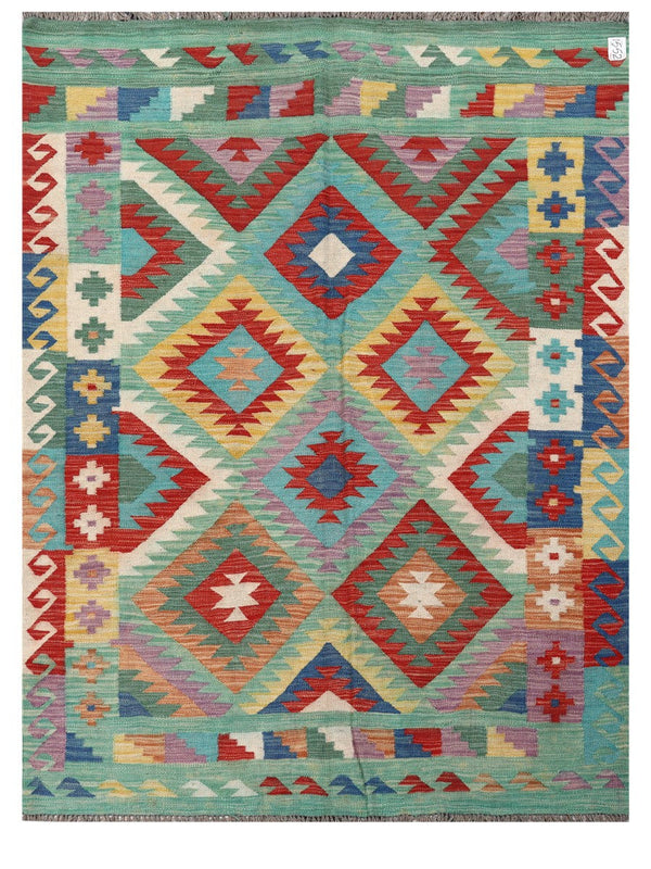 Maimana Afghanistan Kilim Rug - 196 x146 cm