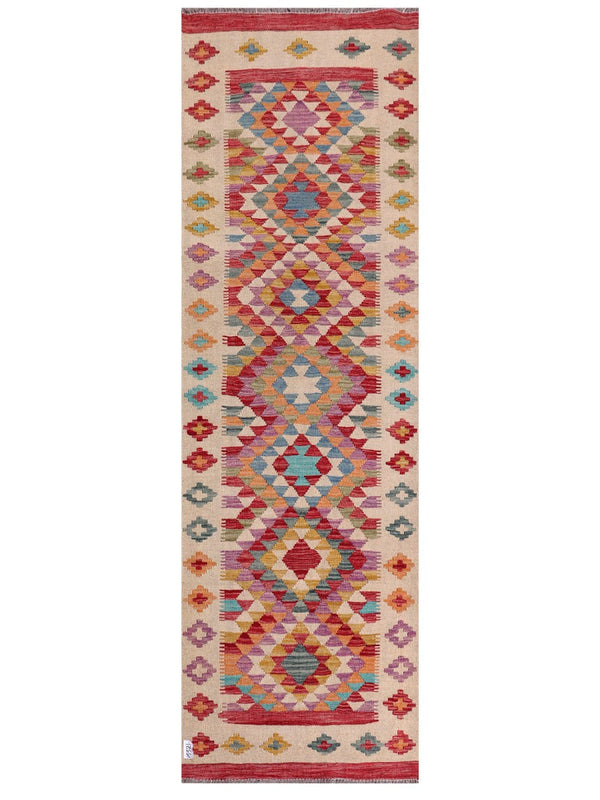 Maimana Afghanistan Kilim Runner - 292 x 91 cm