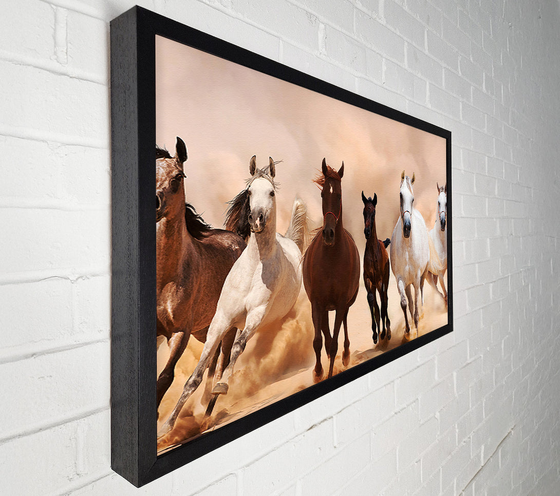  A Canvas Print of Wild Horses Running Canvas Art