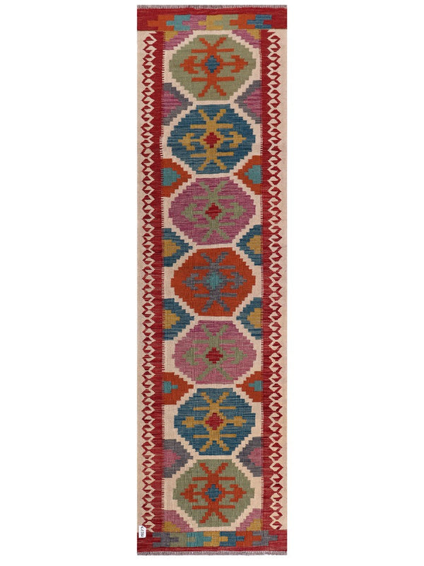 Maimana Afghanistan Kilim Runner - 288 x 80 cm