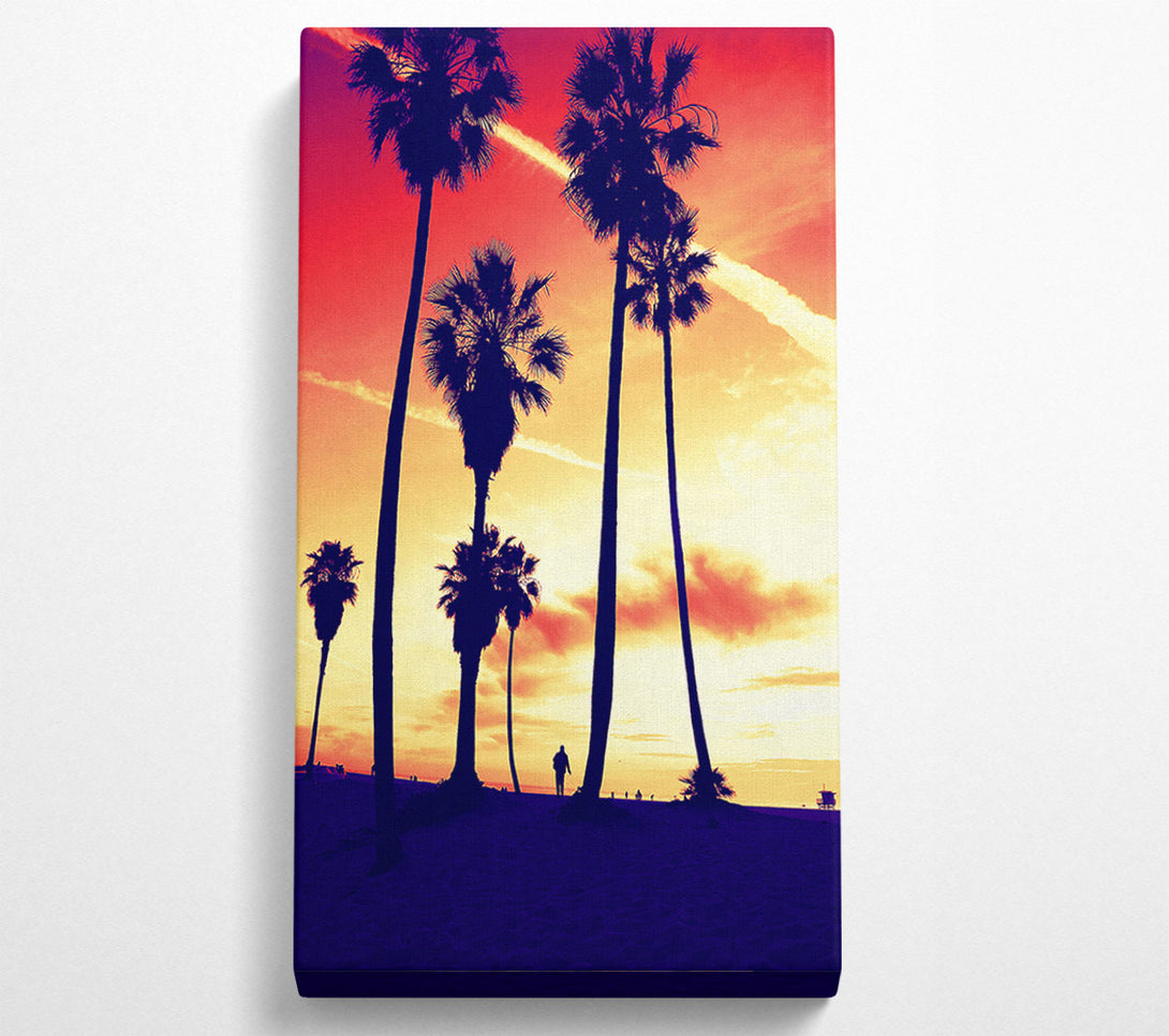  A Canvas Print of Palm Tree Sunset Canvas Print