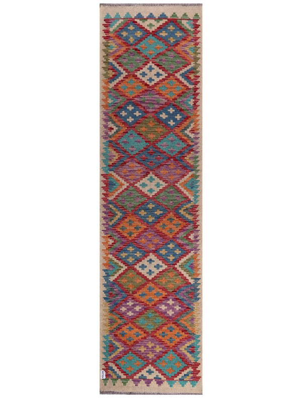 Maimana Afghanistan Kilim Runner - 292 x 78 cm