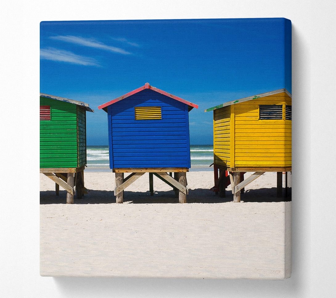  A Canvas Print of Beach Hut Sands Canvas Print