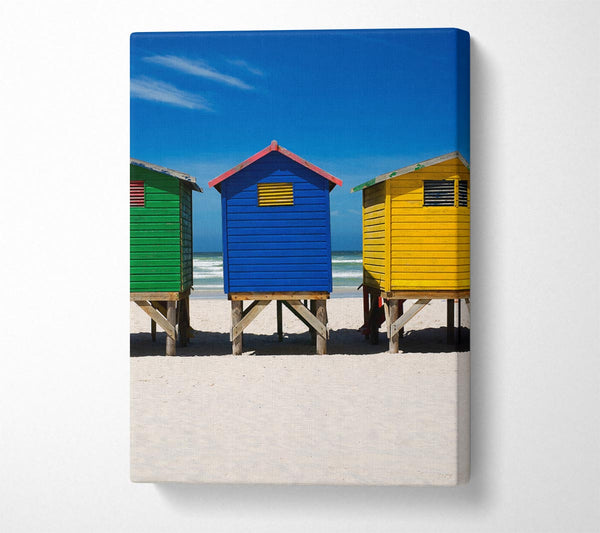  A Canvas Print of Beach Hut Sands Canvas Print
