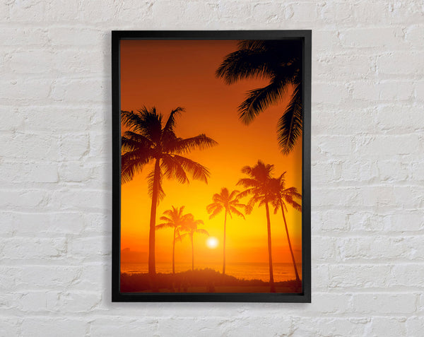 Stunning California Sunset Framed Print