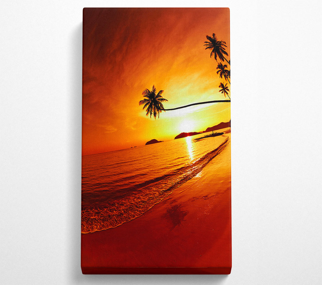  A Canvas Print of Ocean Sunset Palm Canvas Wall Art