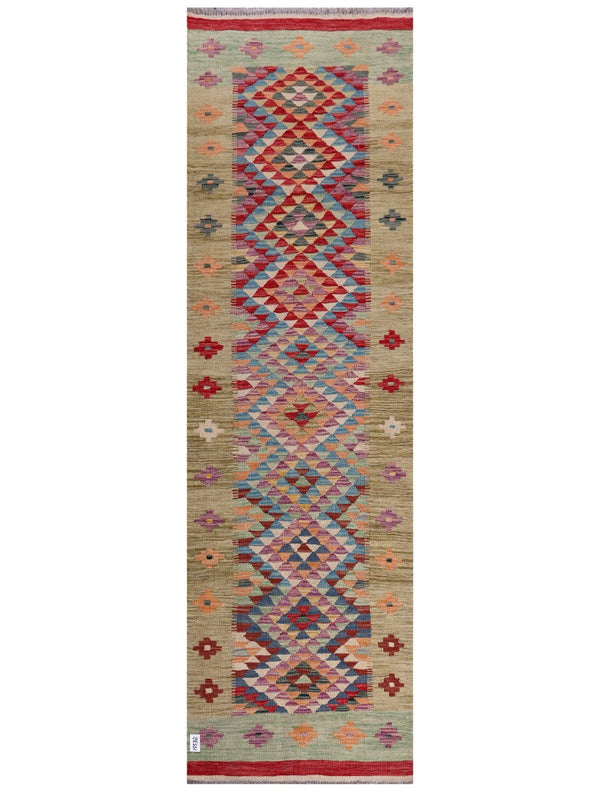 Maimana Afghanistan Kilim Runner - 300 x 89 cm