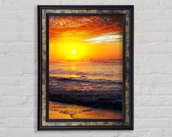 Orange Cloud Sunset Framed Print