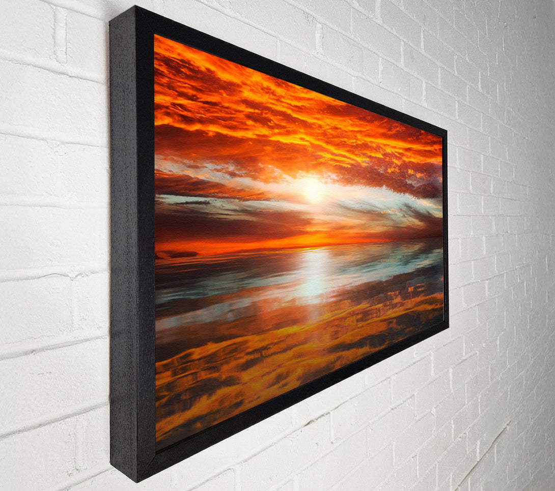  A Canvas Print of Reflections Of A Sunset Sky Canvas Art