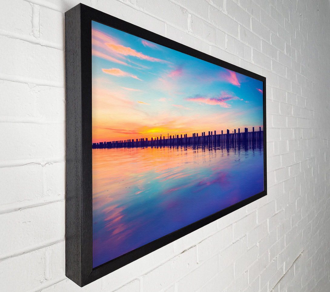  A Canvas Print of Tranquil Ocean Sunset Canvas Wall Art
