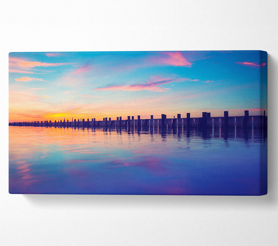  A Canvas Print of Tranquil Ocean Sunset Canvas Wall Art