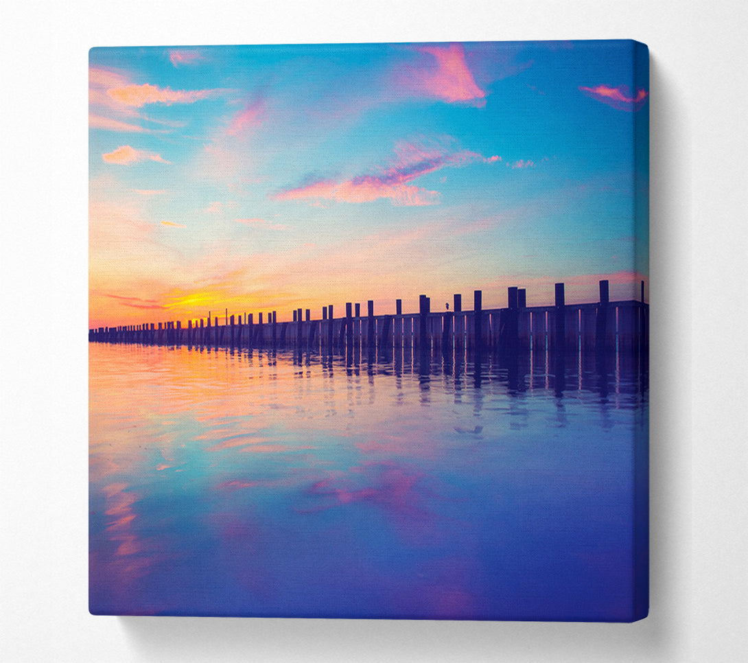  A Canvas Print of Tranquil Ocean Sunset Canvas Wall Art