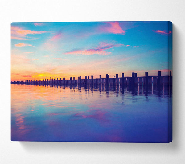  A Canvas Print of Tranquil Ocean Sunset Canvas Wall Art
