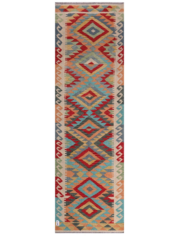 Maimana Afghanistan Kilim Runner - 291 x 88 cm