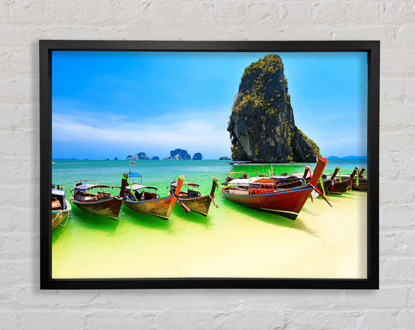 Thailand Boats Framed Print