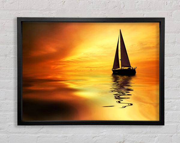 Sailboat Sunset 1 Framed Print